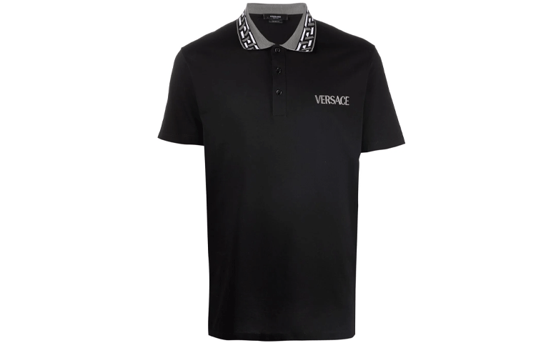VERSACE VERSACE La Greca Accent Polo Shirt