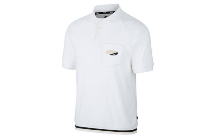 Nike Nike Polo Shirts Men's White Polo Collar Moderate Straight Fit