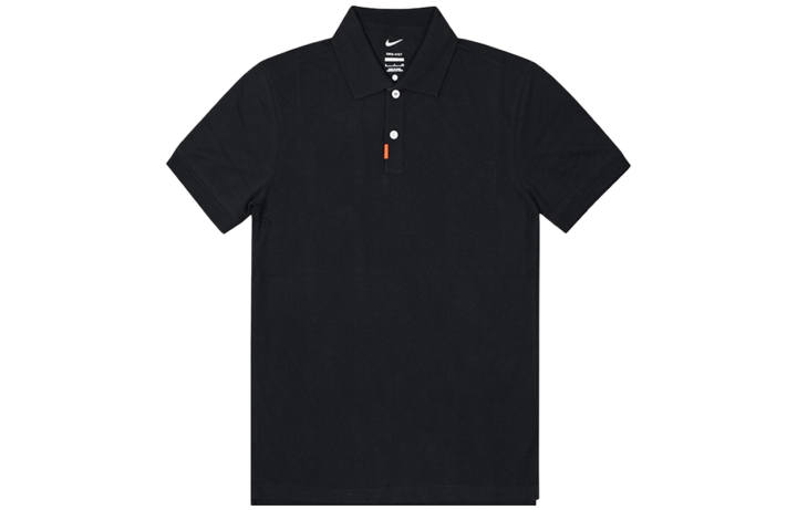 Nike Nike Polo Shirts Men's Black Polo Collar Moderate Straight Fit