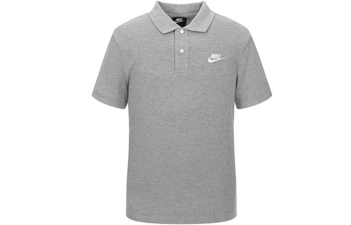 Nike Nike Polo Shirts Men's Gray Polo Collar Moderate Straight Fit