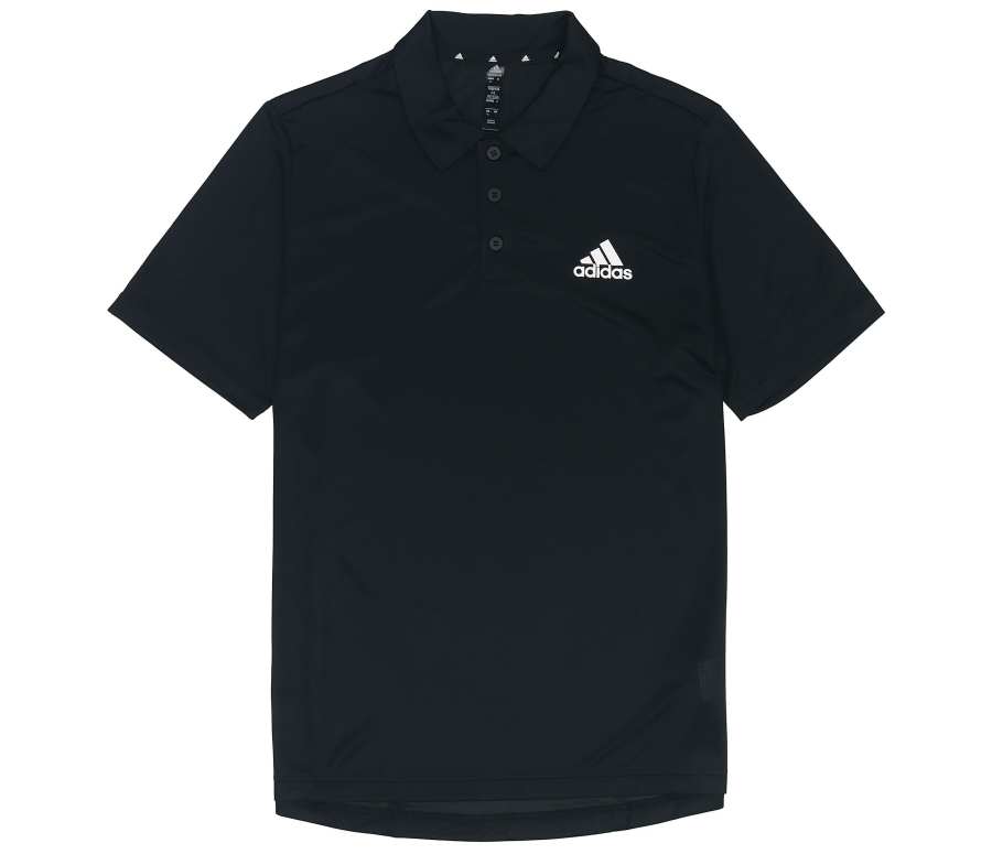 Adidas Adidas Polo Shirts Men's Black Polo Collar Moderate Straight Fit
