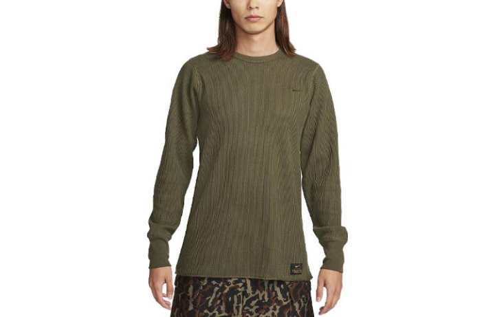Nike Nike Sweatshirts Men's Olive Crew Neck Moderate Regular