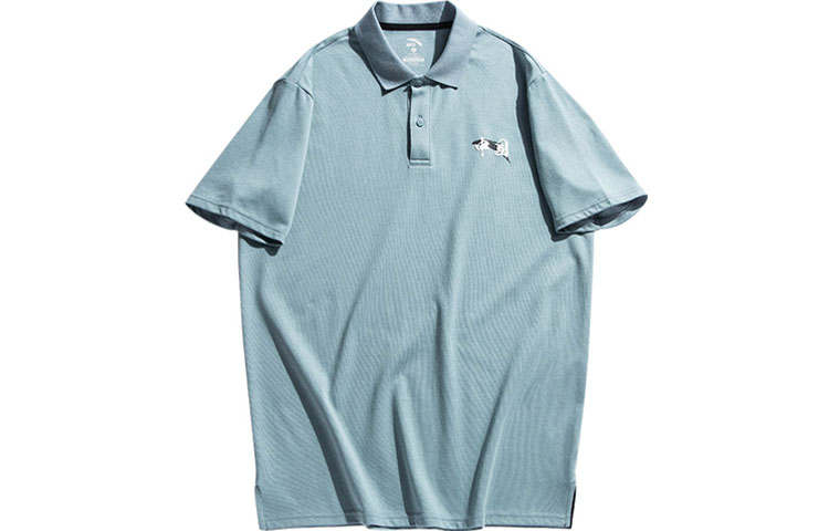 ANTA Variety Training Collection Polo Shirts Unisex Wall Gray Polo Collar Moderate Straight Fit