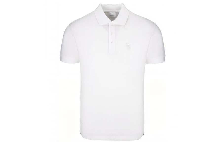 Burberry Logo Embroidered Polo Triple White