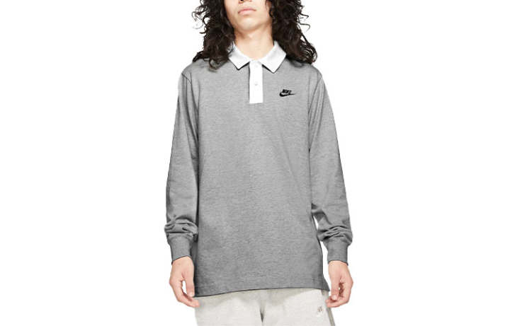 Nike Nike Polo Shirts Men's Gray Polo Collar Moderate Straight Fit