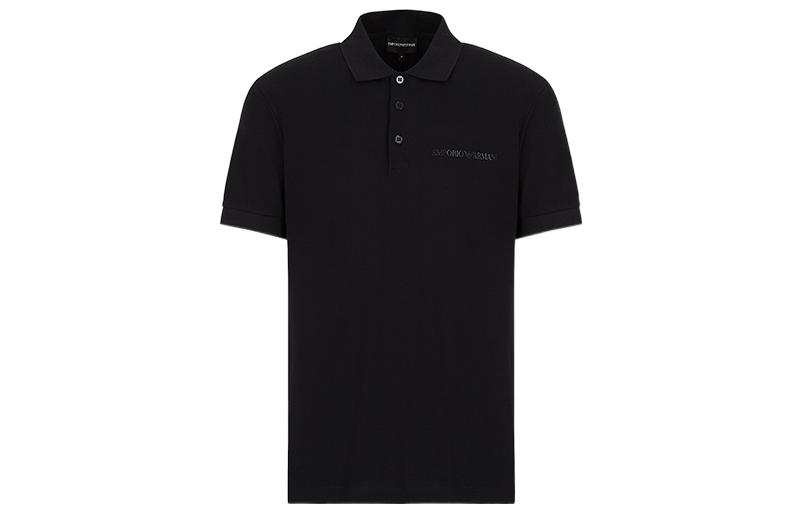 EMPORIO ARMANI SS22 Polo Shirt Men's Black