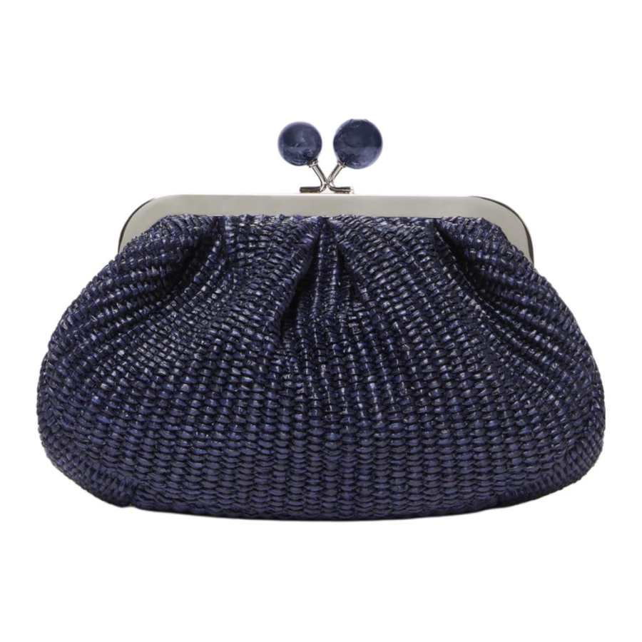 WEEKEND MaxMara Cotton Shoulder Bag Clutch Small Women's Ultramarine