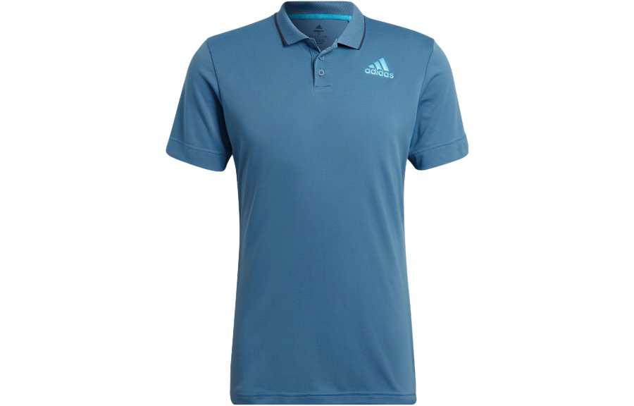 Adidas Adidas Polo Shirts Men's Blue Polo Collar Moderate Straight Fit