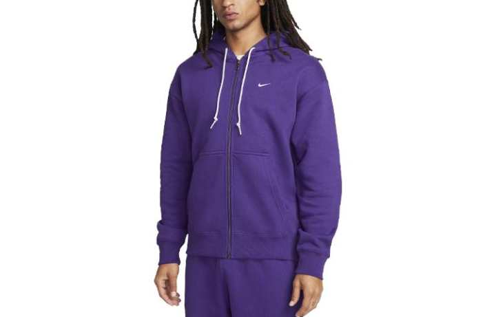 Nike Nike Sweatshirts Men's Purple Hooded Moderate Cardigan