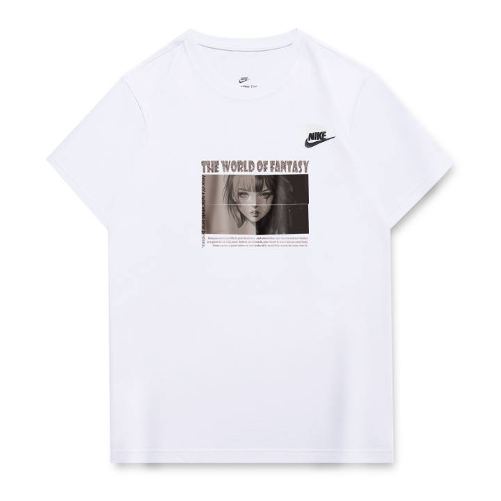 Nike Nike T Shirts Unisex White Crew Neck Moderate Straight Fit