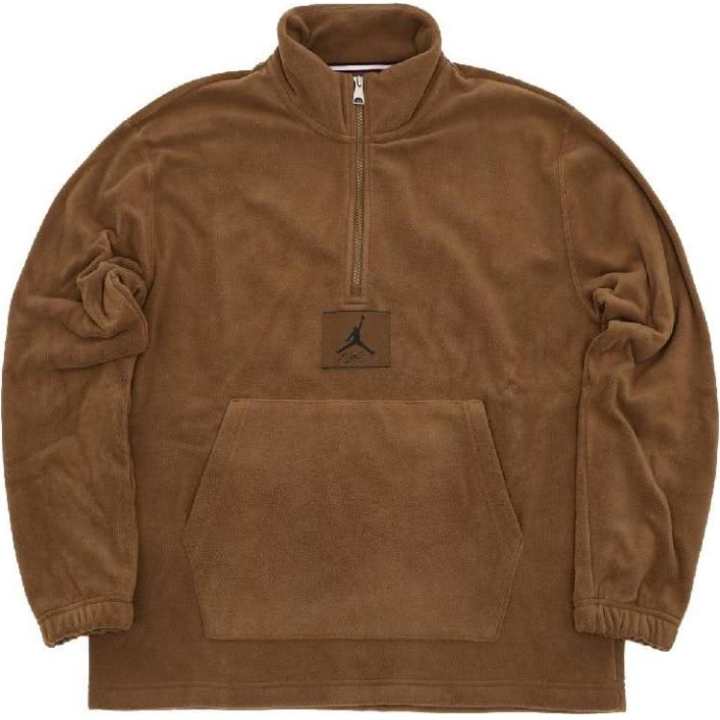 Jordan Jordan ESSENTIALS Sweatshirts Men's Tan Stand Collar Thickened Regular