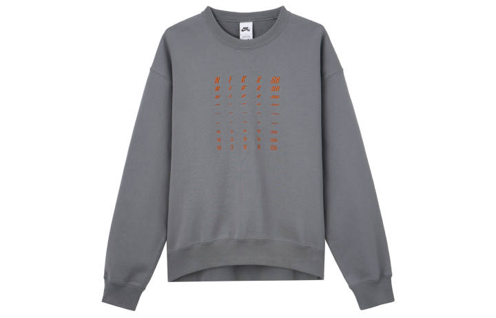 Nike Nike SB Letter Crew Neck Casual, Fleece Lined Sweatshirt Unisex Smoke Gray