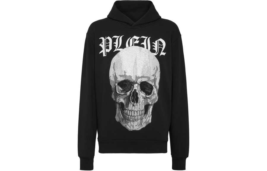 Philipp Plein skull-print rhinestone-embellished hoodie