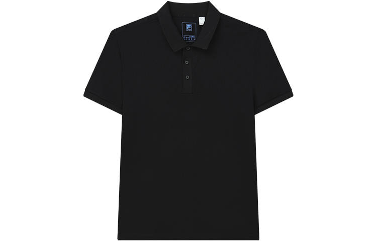 FILA Polo Shirts Men's Jet Black Polo Collar Moderate Straight Fit