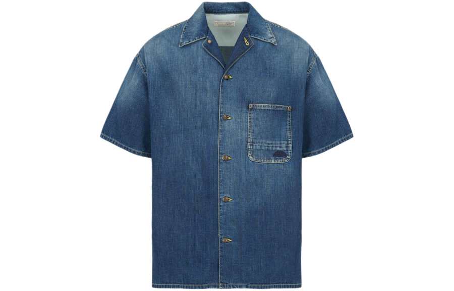 Alexander McQueen SS24 Shirt Men's Washed Blue