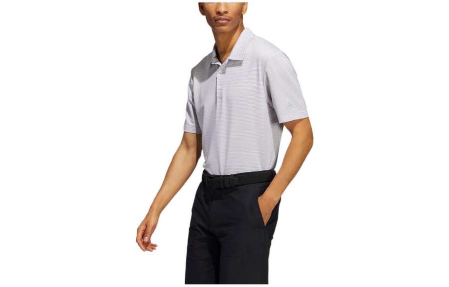 Adidas Adidas Polo Shirts Men's Gray Polo Collar Moderate Straight Fit