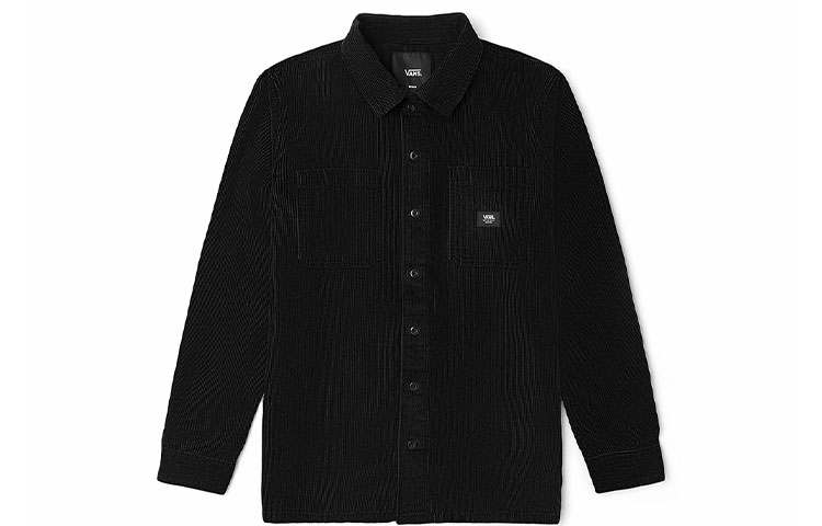 Vans Vans Shirts Men's Black Lapel Moderate Shirt