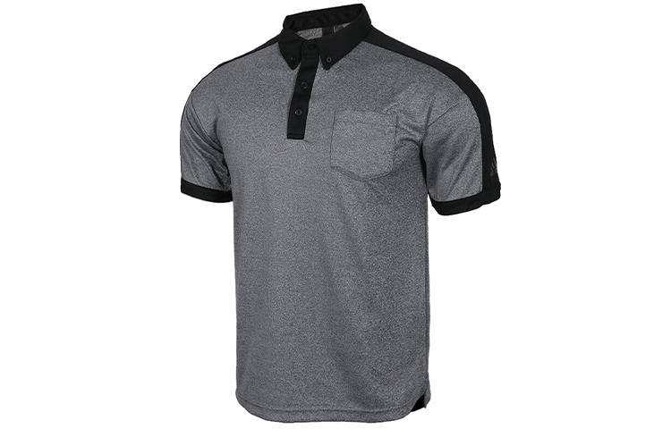 Adidas Adidas Polo Shirts Men's Dark Gray Polo Collar Moderate Straight Fit