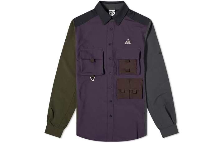 Nike Nike Shirts Men's Purple Pointed Collar Moderate Workwear