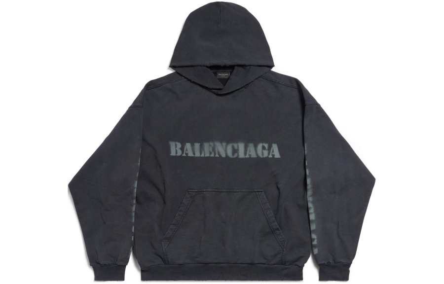 Balenciaga Stencil Molleton Archetype Faded Hoodie