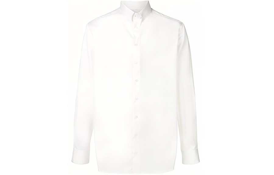 GIORGIO ARMANI Shirts Men's White Lapel Moderate Other