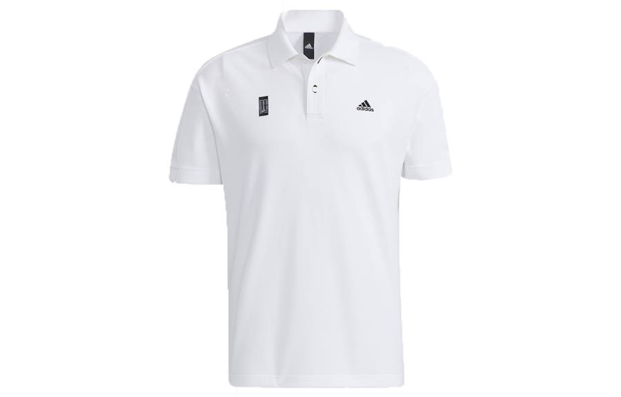 Adidas Adidas Polo Shirts Men's White Polo Collar Moderate Straight Fit