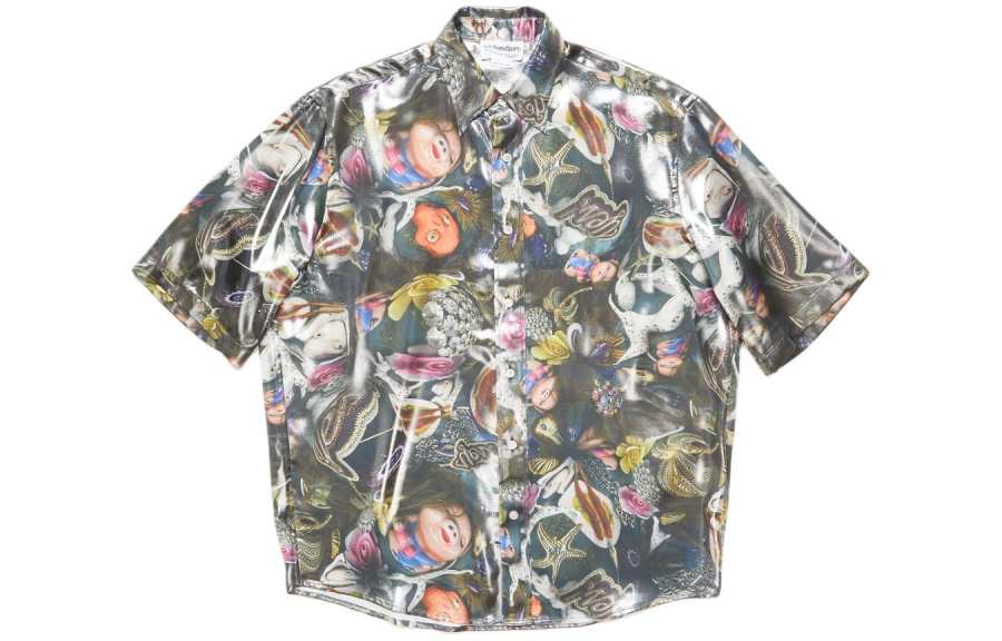 Acne Studios Acne Studios Graphic print Lamé Shirt
