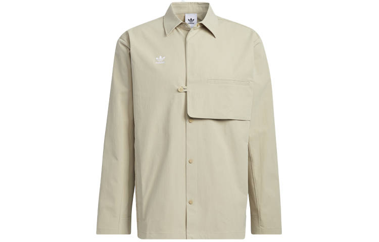 adidas originals CNY Limited Button Sports Long Sleeve Shirt Savanna