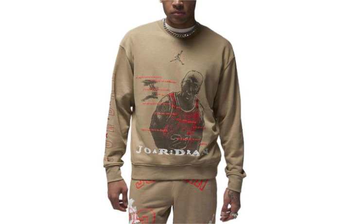 Jordan Jordan Essentials Men's Loopback Fleece Crew Sweatshirt Men's Khaki