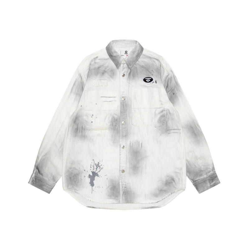 Aape By *A Bathing APE® Logo appliqué Cotton Shirt