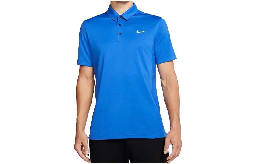 Nike Nike Polo Shirts Men's Blue Polo Collar Moderate Straight Fit