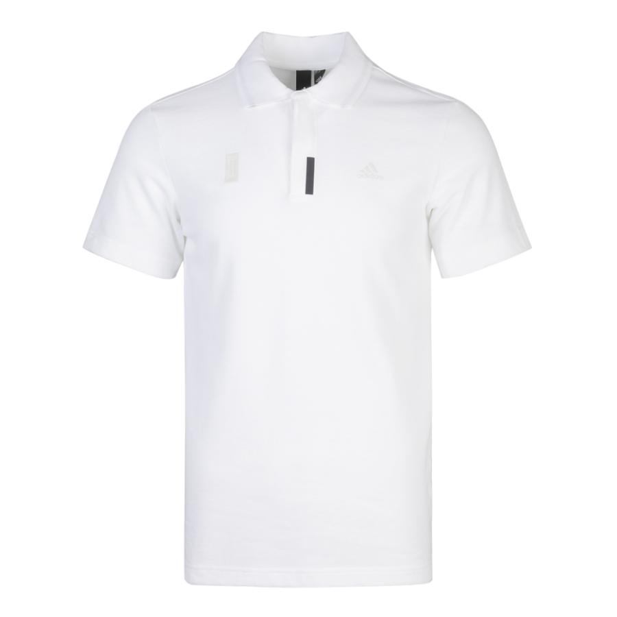 Adidas Adidas Polo Shirts Men's White Lapel Moderate Straight Fit