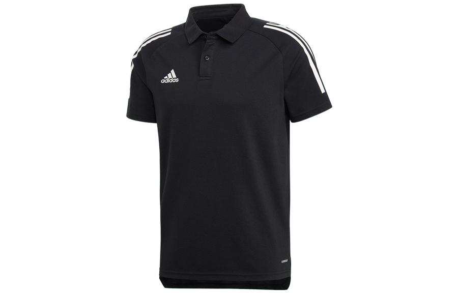 Adidas Adidas Polo Shirts Men's Black Polo Collar Moderate Straight Fit