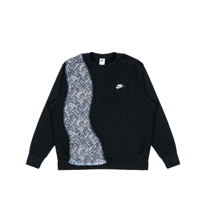 Nike Nike Sweatshirt Whispering Blue And White Porcelain Pattern, Appliqué Unisex Black