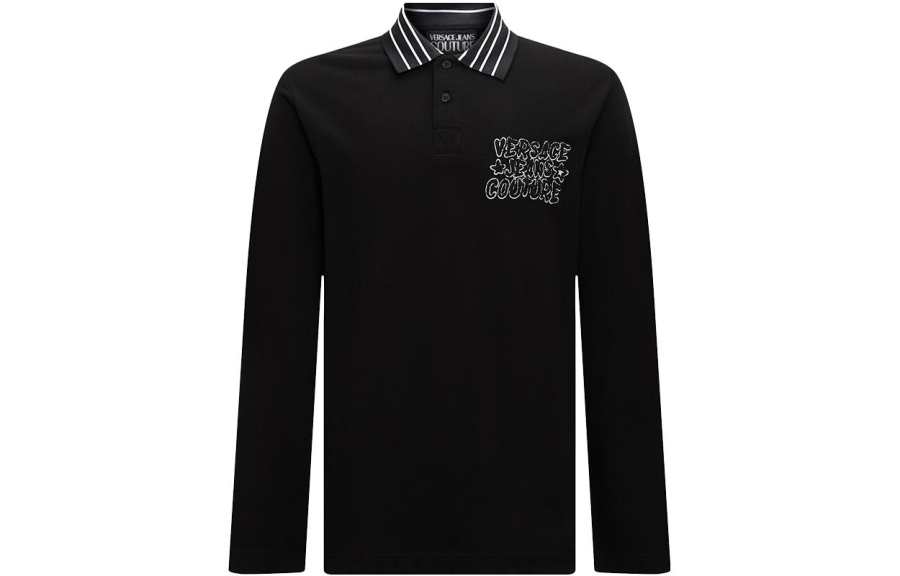 VERSACE JEANS COUTURE FW23 Polo Shirt Men's Black