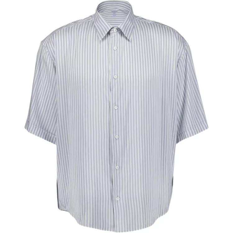 AMIPARIS Shirts Men's Blue Lapel Moderate Shirt