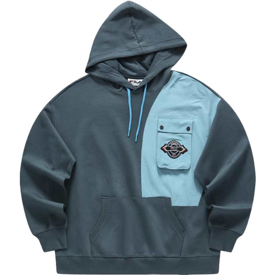 FILA FUSION Sweatshirts Men's Jade Gray Hooded Moderate Regular
