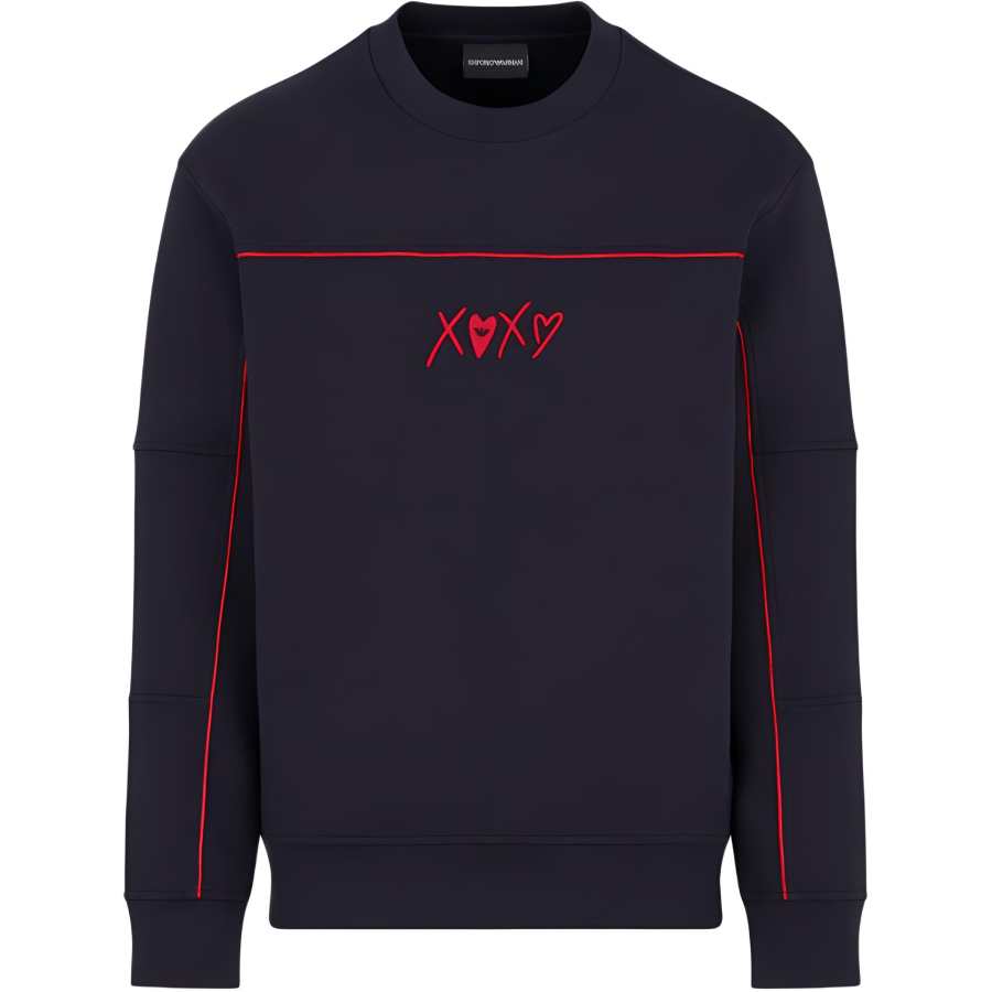 EMPORIO ARMANI Jersey Sweatshirt With Piping