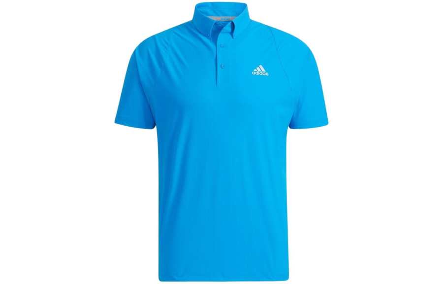 Adidas Adidas Polo Shirts Men's Blue Polo Collar Moderate Straight Fit
