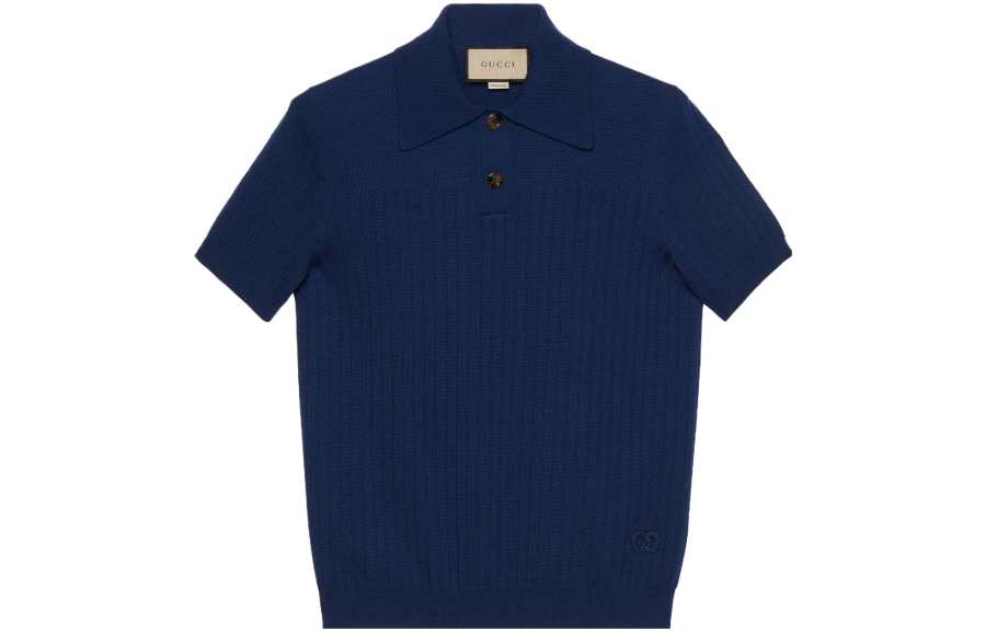 GUCCI SS23 Polo Shirt Men's Blue