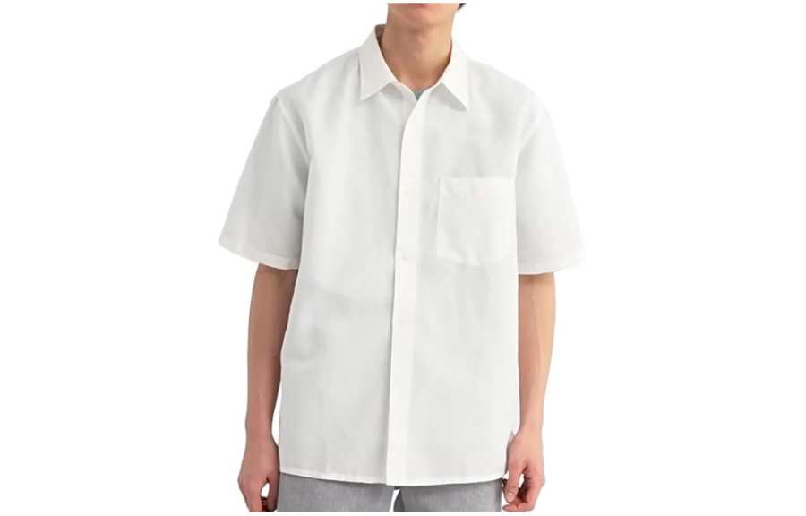 UNIQLO Shirts Men's White Pointed Collar Moderate Other