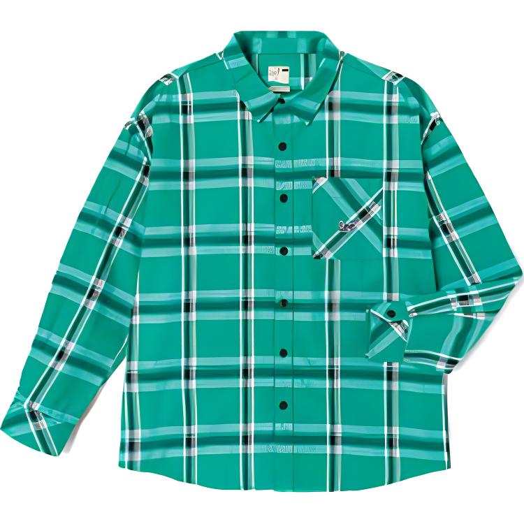 Lee Lee Shirts Unisex Green Pointed Collar Moderate Shirt