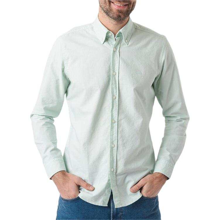 HUGO BOSS Shirt Men's Light Green