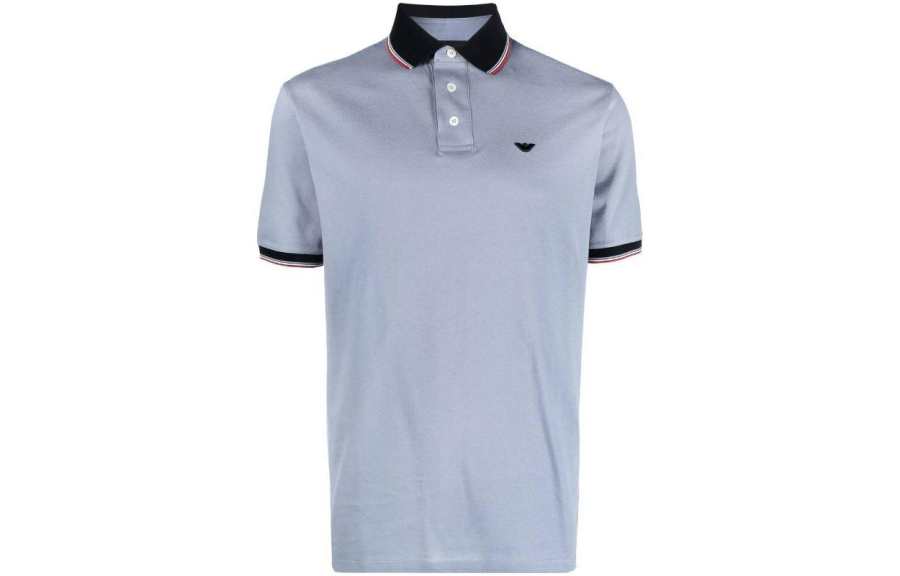 EMPORIO ARMANI SS23 Polo Shirt Men's Blue