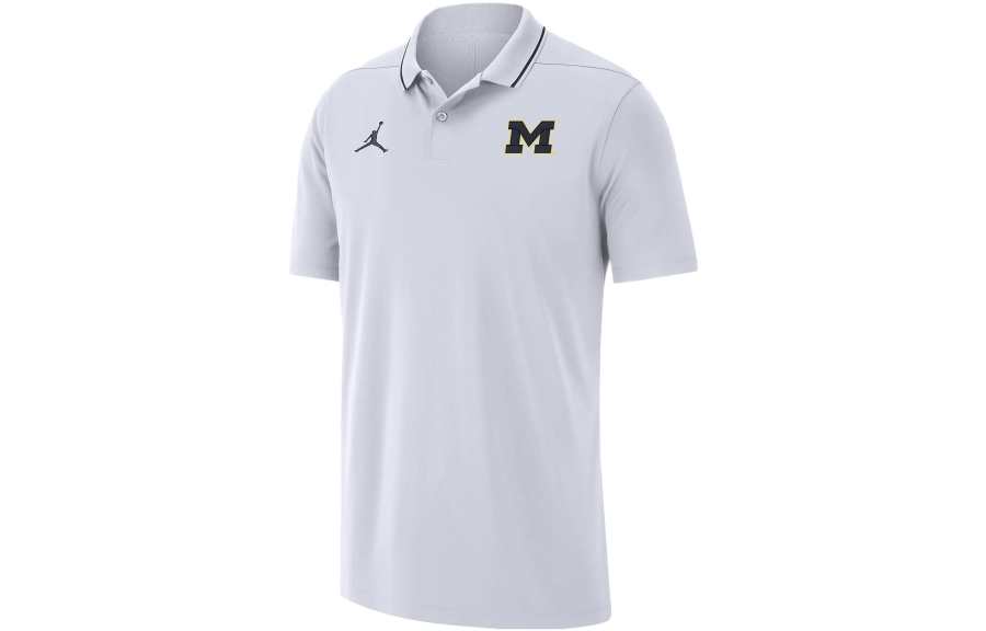 Jordan Jordan Polo Shirts Men's White Polo Collar Moderate Straight Fit