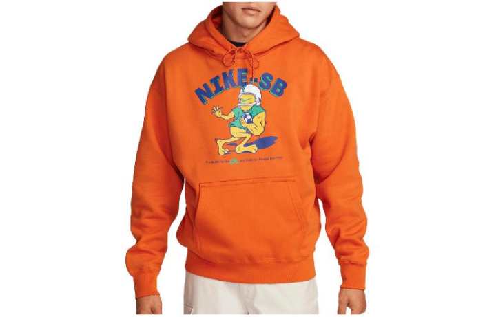 Nike Nike Sweatshirts Men's Orange Hooded Moderate Other