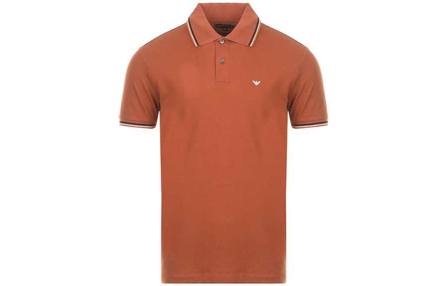 EMPORIO ARMANI FW23 Polo Shirt Men's Orange