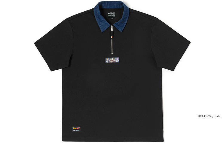 Lee X Dragon Ball Lee X Polo Shirts Unisex Black Polo Collar Moderate Straight Fit
