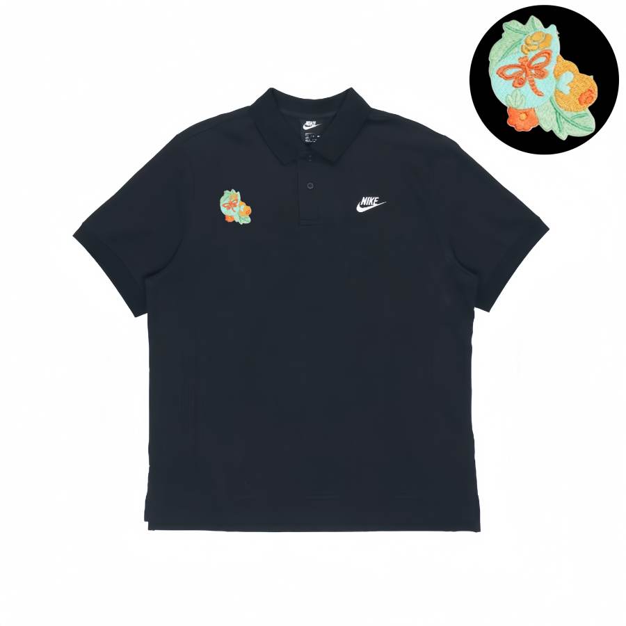 Nike Nike Polo Shirts Unisex Black Polo Collar Moderate Straight Fit