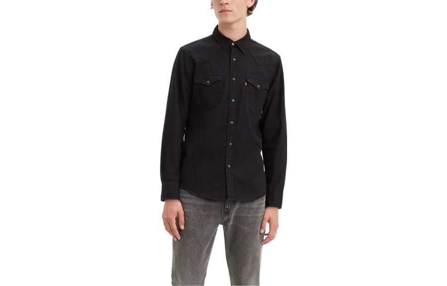 Levis Levis Shirts Men's Black Pointed Collar Moderate Other